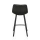 ROWICO Aubum hj barstol m. rygln og fodsttte - sort PU og metal