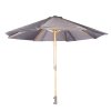 VENTURE DESIGN Naxos parasol 3m - gr polyester og natur tr 