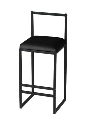 NORDVÄRK Nordic 1 barbord og 4 barstole, m. rygln og fodsttte - brun melamin og sort metal