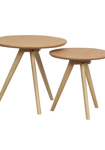 ROWICO rund Yumi indskudsborde - natur egetrsfiner og eg (st á 2)