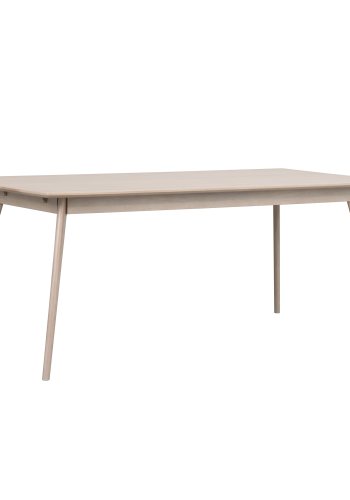 ROWICO rektangulr Yumi spisebord m. udtrk - hvidvasket egetrsfiner og eg (190x90)