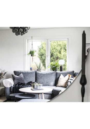 ROWICO rund Yumi sofabord - hvidvasket egetrsfiner og eg (90)