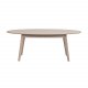 ROWICO oval Yumi sofabord - hvidvasket egetrsfiner og eg (130x65)