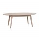 ROWICO oval Yumi sofabord - hvidvasket egetrsfiner og eg (130x65)