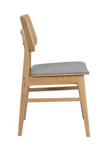 ROWICO Nagano spisebordsstol - gr polyester og natur eg 