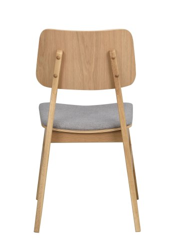 ROWICO Nagano spisebordsstol - gr polyester og natur eg 