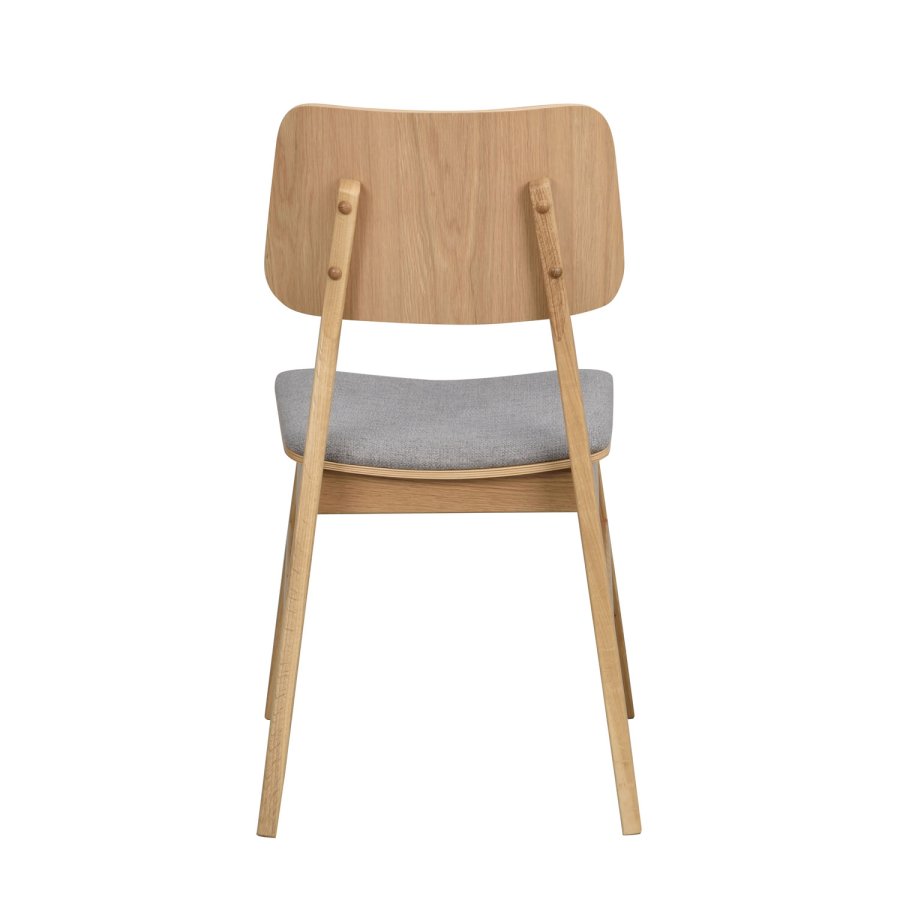 ROWICO Nagano spisebordsstol - gr polyester og natur eg 