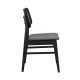 ROWICO Nagano spisebordsstol - mrkegr polyester og sort eg
