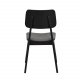 ROWICO Nagano spisebordsstol - mrkegr polyester og sort eg