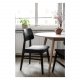 ROWICO Nagano spisebordsstol - mrkegr polyester og sort eg