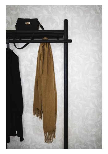 ROWICO rektangulr Milford vgspejl m. hylde - spejlglas og sort eg (74x52)