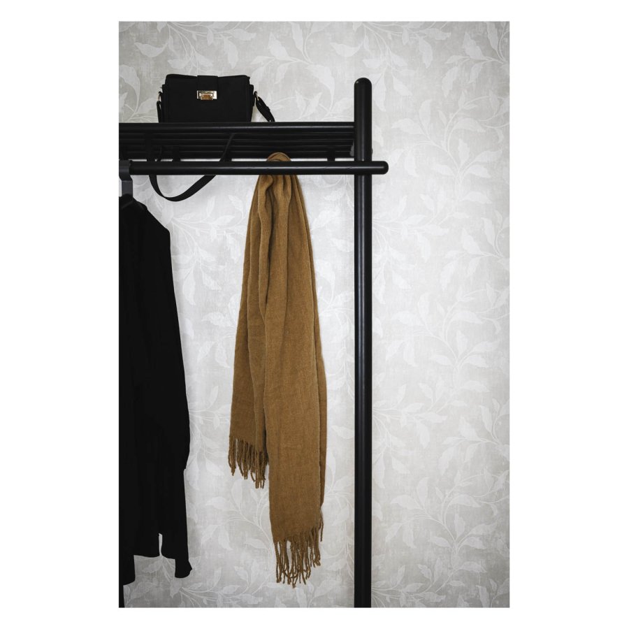 ROWICO rektangulr Milford vgspejl m. hylde - spejlglas og sort eg (74x52)