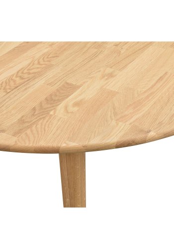 ROWICO Tyler ovalt spisebord, m. udtrk - massivt olieret egetr (170/210x105)