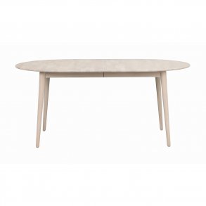 ROWICO Tyler ovalt spisebord, m. udtrk - massivt hvidpigmenteret egetr (170/210x105)