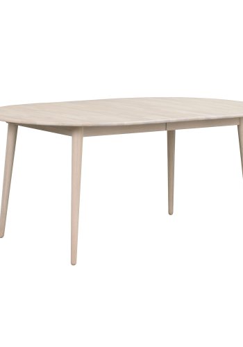 ROWICO Tyler ovalt spisebord, m. udtrk - massivt hvidpigmenteret egetr (170/210x105)