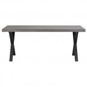 ROWICO Brooklyn spisebord - brun tr og sort metal (170x95)