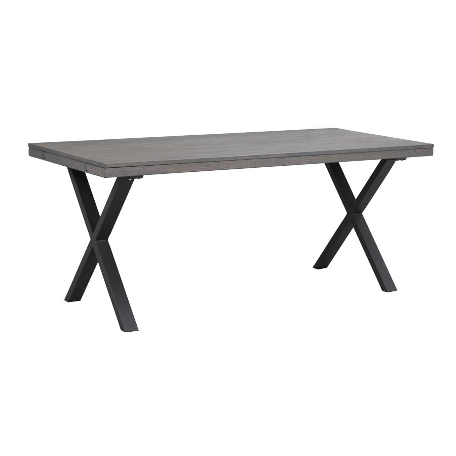 ROWICO Brooklyn spisebord - brun tr og sort metal (170x95)