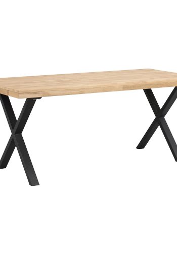 ROWICO Brooklyn spisebord - natur egetr og sort metal (170x95)