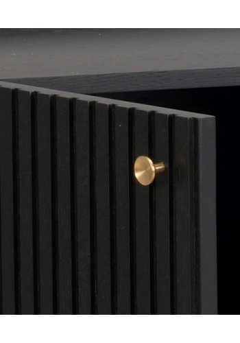 ROWICO Lancaster skab, m. 2 lger - sort tr og sort metal (100x40)