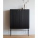 ROWICO Lancaster skab, m. 2 lger - sort tr og sort metal (100x40)