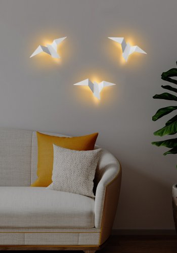 LUMI Pacal? M vglampe - hvid metal