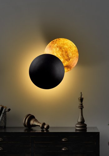 LUMI Yosma vglampe - sort og kobber metal