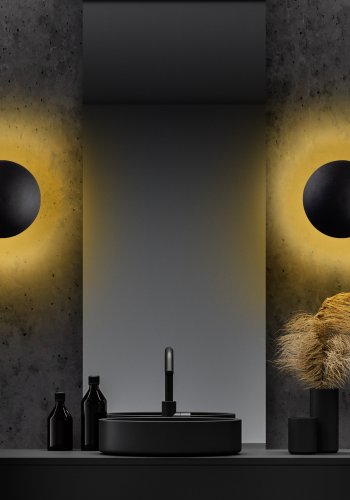 LUMI Yosma vglampe - sort og kobber metal