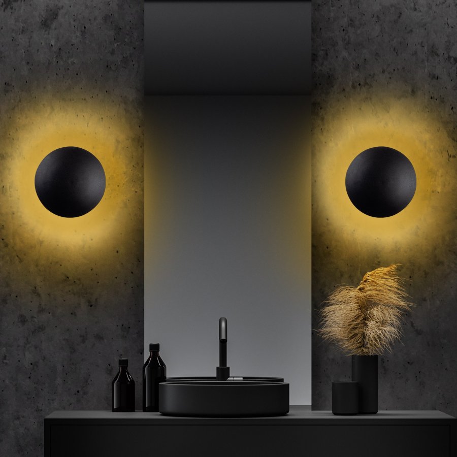 LUMI Yosma vglampe - sort og kobber metal