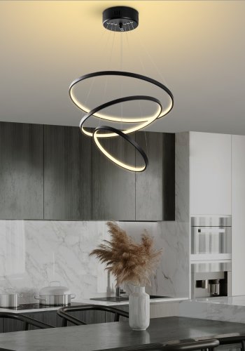 LUMI Simit loftlampe - sort metal