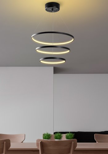 LUMI Simit loftlampe - sort metal