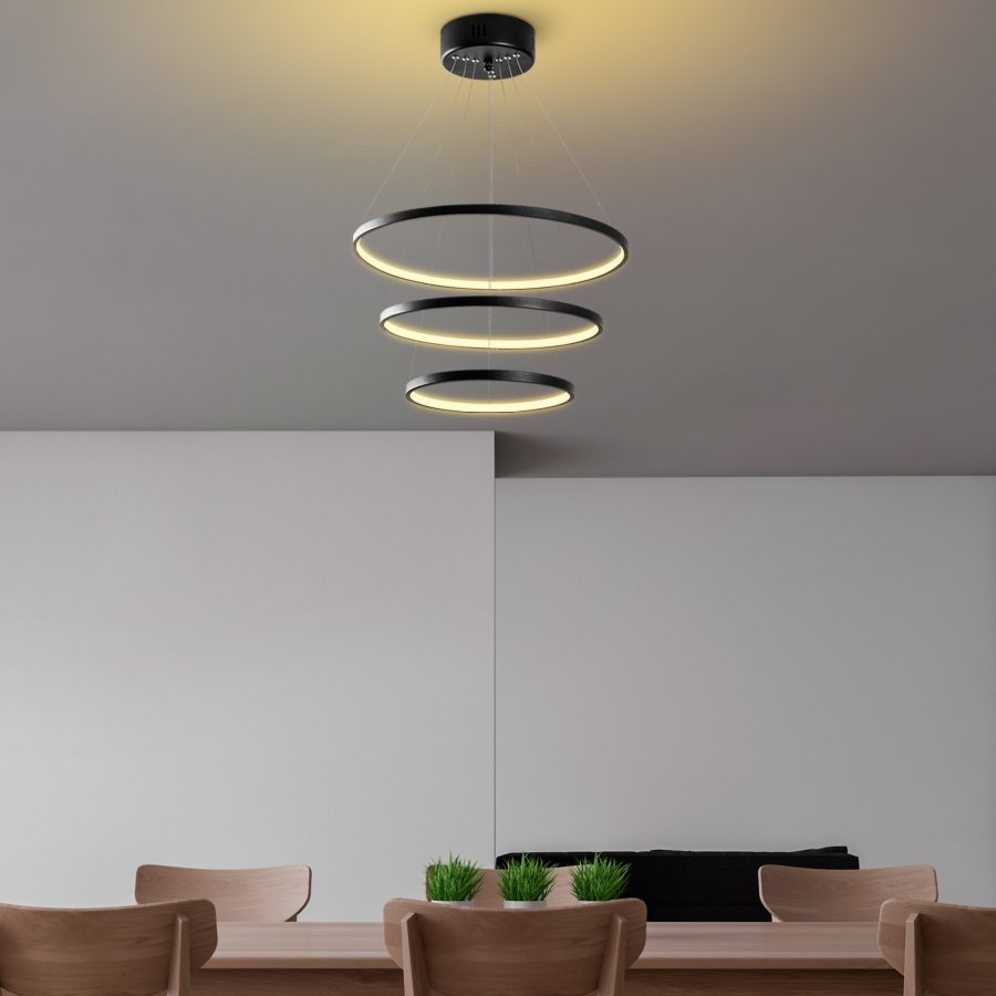 LUMI Simit loftlampe - sort metal