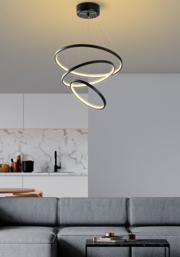 LUMI Simit loftlampe - sort metal