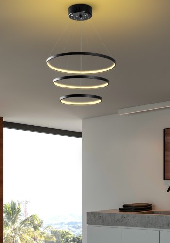 LUMI Simit loftlampe - sort metal