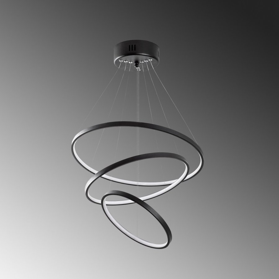 LUMI Simit loftlampe - sort metal