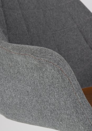 ZUIVER Doulton drejestol, m. armln - vintage brun PU og sort stl