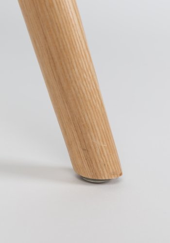 ZUIVER Albert Kuip lnestol, m. armln - hvid plastik og natur asketr