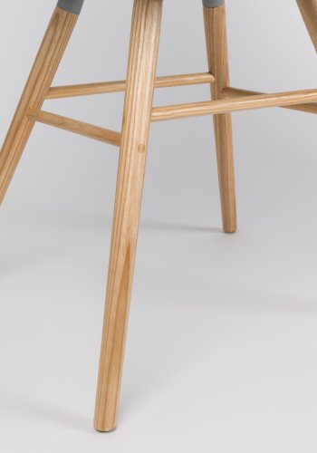 ZUIVER Albert Kuip lnestol, m. armln - taupe plastik og natur asketr