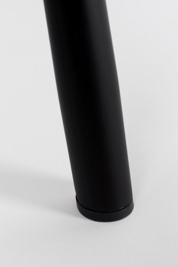 ZUIVER Brit lnestol, m. armln - mrkegr fljl polyester og sort stl