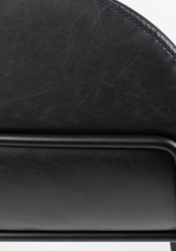 ZUIVER Feston lnestol, m. armln - sort PU og sort stl