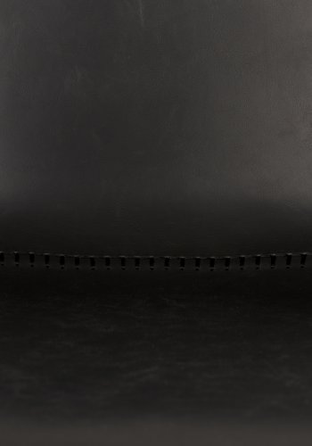 ZUIVER Feston lnestol, m. armln - sort PU og sort stl