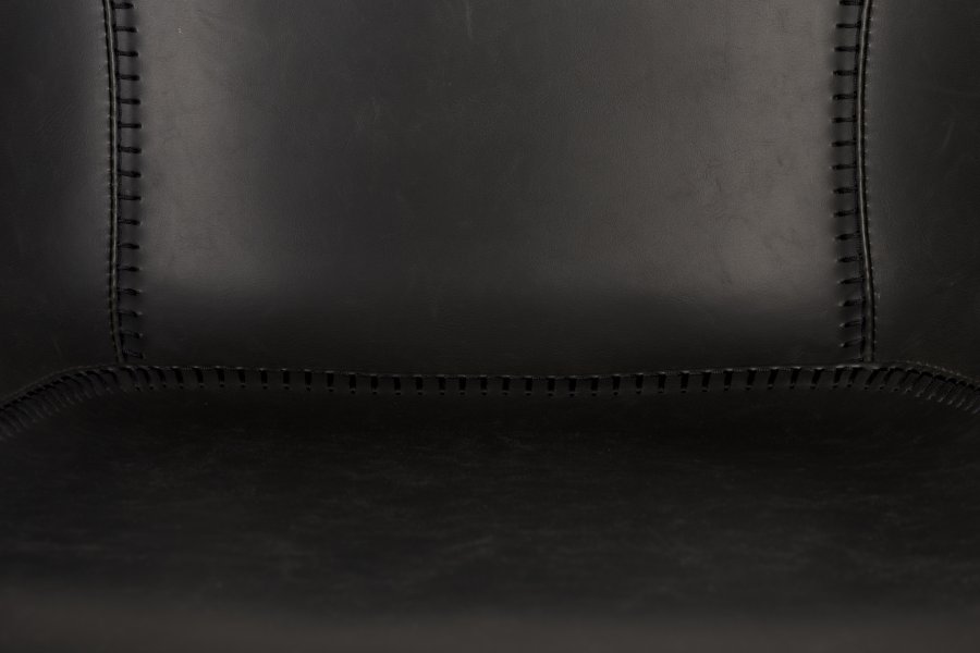 ZUIVER Feston lnestol, m. armln - sort PU og sort stl