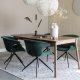 ZUIVER Mia spisebordsstol, m. armln - grn fljl polyester og sort metal