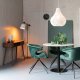 ZUIVER Mia spisebordsstol, m. armln - grn fljl polyester og sort metal