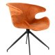 ZUIVER Mia spisebordsstol, m. armln - orange fljl polyester og sort metal