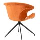 ZUIVER Mia spisebordsstol, m. armln - orange fljl polyester og sort metal