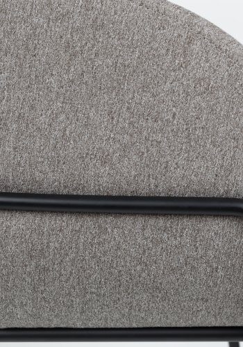 ZUIVER Feston lnestol, m. armln - gr polyester og sort stl