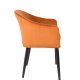 WHITE LABEL LIVING Catelyn spisebordsstol, m. armln - orange stof og metal