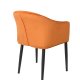 WHITE LABEL LIVING Catelyn spisebordsstol, m. armln - orange stof og metal