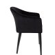 WHITE LABEL LIVING Catelyn spisebordsstol, m. armln - sort stof og metal