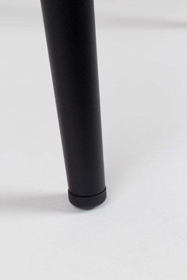 WHITE LABEL LIVING Catelyn spisebordsstol, m. armln - sort stof og metal